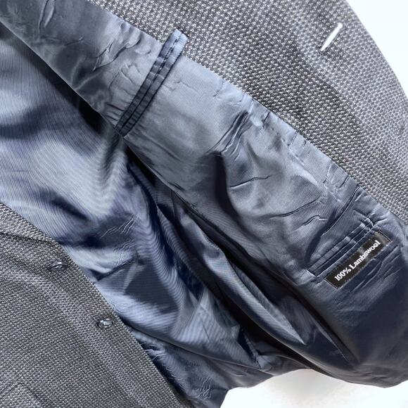 Vintage Bernhard Altmann Dark Grey 100% Lambswool Blazer Sport Coat 44R - Picture 12 of 12